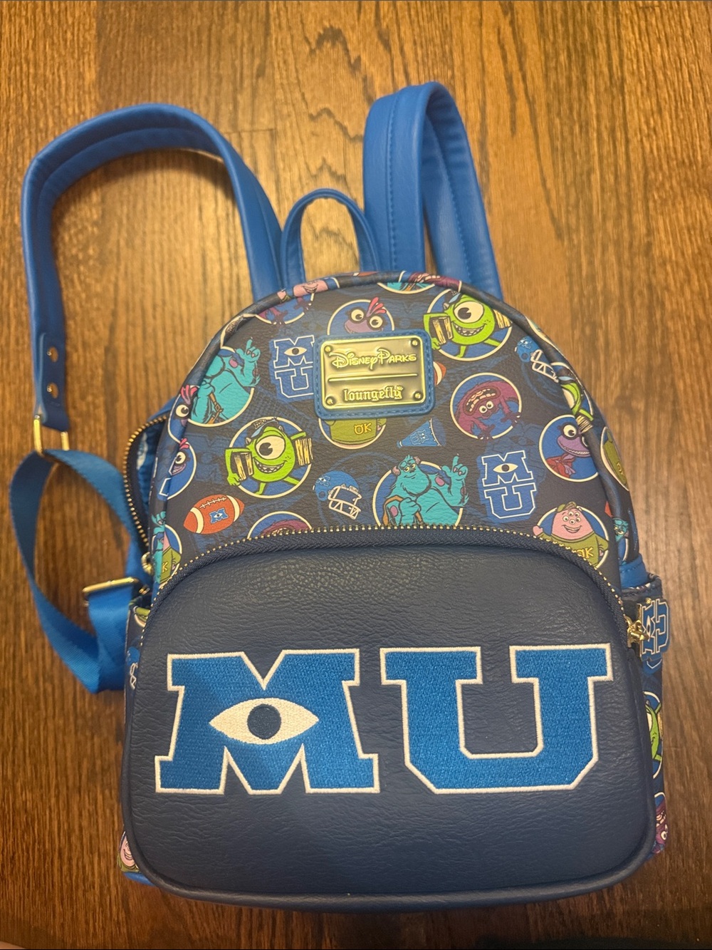 Loungefly Monsters University Navy and Bright Blue Mini Backpack NWOT